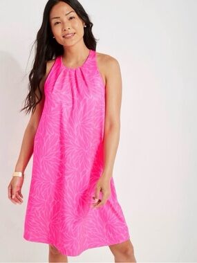 Vineyard Vines Pink Sankaty Swing Dress UPF 50 Built In Bra S